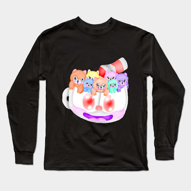 Cup Full of Alpacas Long Sleeve T-Shirt by Livvy